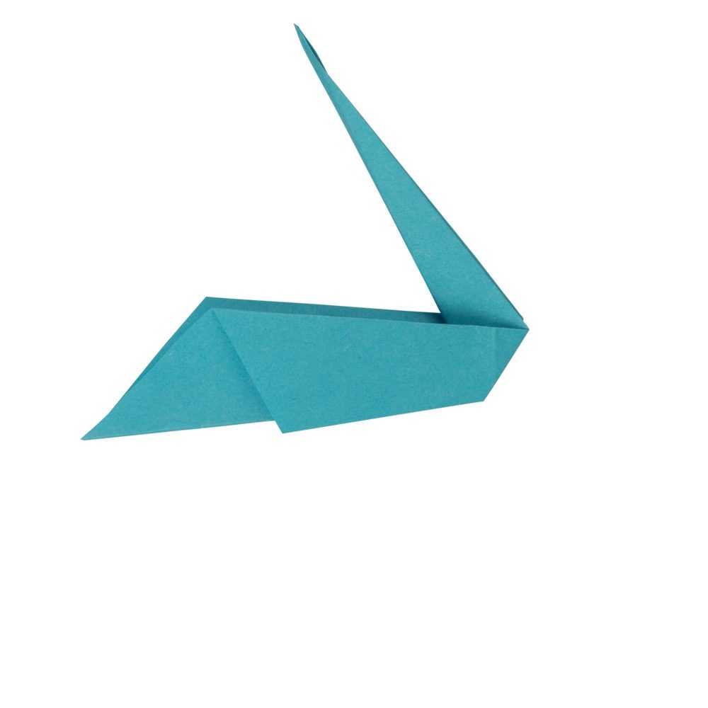 Origami Kranich - Schritt 10