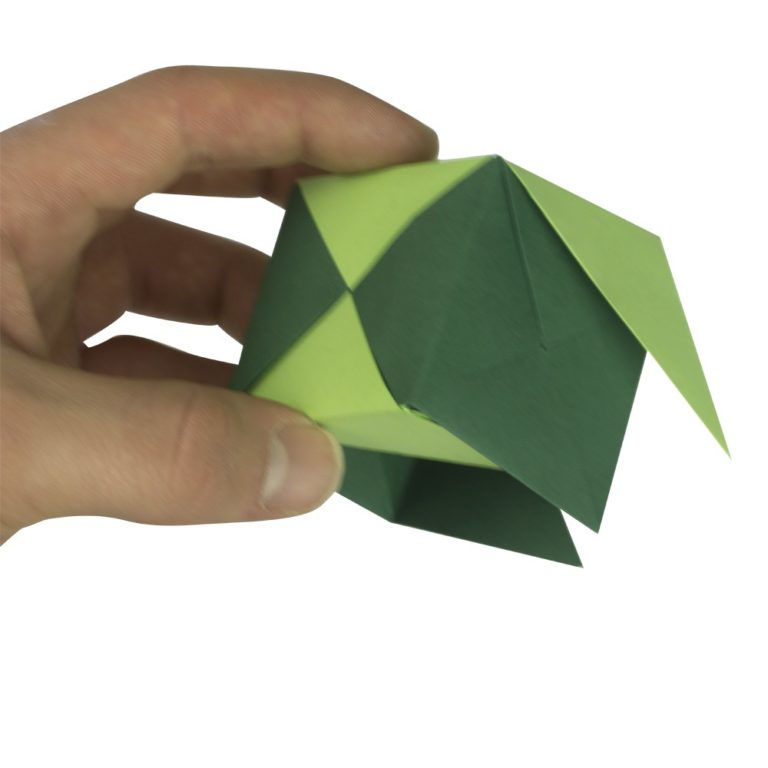 3d Origami Anleitung - Würfel falten - Faltanleitung von Einfach Basteln!