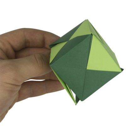 3d Origami Anleitung - Würfel falten - Faltanleitung von Einfach Basteln!