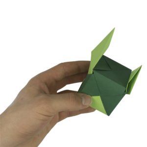 3d Origami Anleitung - Würfel falten - Faltanleitung von Einfach Basteln!