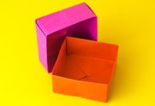 Origami Schachtel falten – Geschenkbox mit Deckel basteln – Anleitung Schachtel falten, Geschenkbox basteln, Origami Box, Einfach Basteln