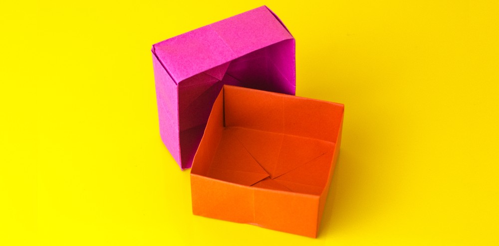 Origami Schachtel Falten Geschenkbox Mit Deckel Basteln Anleitung