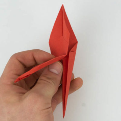 Origami Kranich falten Anleitung » 10 Minuten Dauer » Origami Tiere falten
