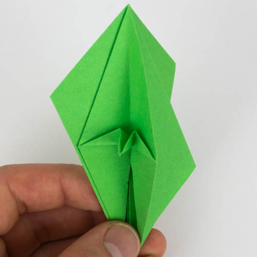 Enresultat - Schritt 29 von 70 beim Falten des Origami Vogels