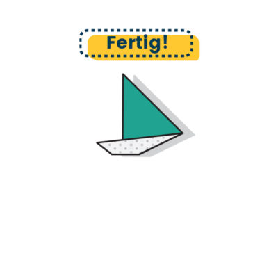Origami Yacht falten fertig